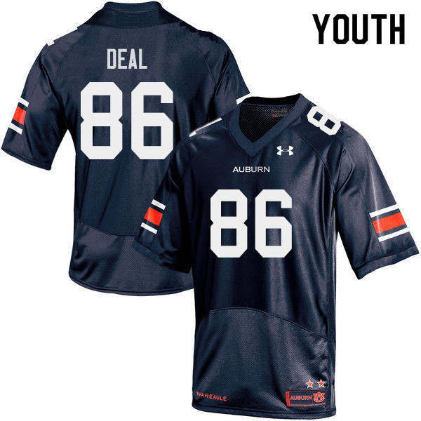 Auburn Tigers Youth Luke Deal #86 Navy Under Armour Stitched College 2019 NCAA Authentic Football Jersey OTM0574HT